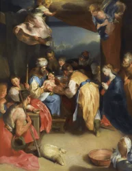 Circoncisão de Jesus - A circuncisão de Cristo - Barocci, Federigo (1528-1612) - Óleo sobre tela - 81,8x63,7 - Coleção particular