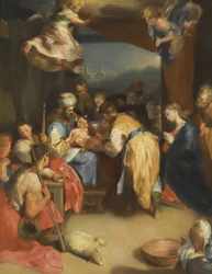 A circuncisão de Cristo par Barocci, Federigo (1528-1612). Óleo sobre tela, tamanho : 81,8x63,7, , Coleção privada
