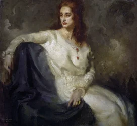 Lady in white (Dama in bianco) 1915 (óleo sobre tela)