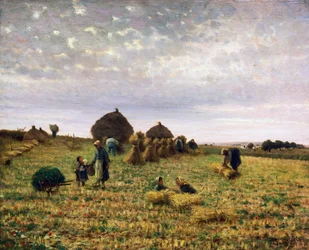 Colheita, pintura de Federico Rossano (1835-1912), óleo sobre tela, 65x80 cm