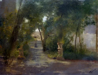 Moradia em Portici, pintura de Federico Rossano (1835-1912)