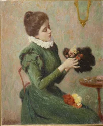 The Milliner (la modiste) de Zandomeneghi, Federico (1841-1917). Óleo sobre tela