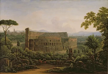 Vista do Coliseu do Monte Palatino, Roma, 1816