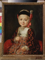 Retrato de Alexei Grigorievitch Bobrinski (1762-1813) em criança. (Filho ilegítimo de Catarina II.)