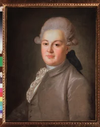Retrato do Conde Artemi Vorontsov (1748-1813). Pintura de Fyodor (Fedor ou Fiodor) Stepanovich Rokotov (1735-1808), óleo sobre tela, após 1768. Arte russa