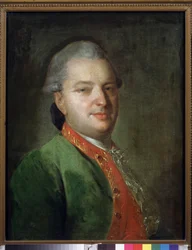 Retrato do poeta Vasily Maikov (1728-1778). Pintura de Fyodor (Fedor ou Fiodor) Stepanovich Rokotov (1735-1808), óleo sobre tela, final de 1760. Arte russa do século XVIII. Galeria Estatal Tretyakov, Moscou.