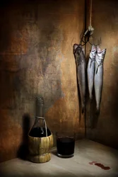 Peixe e Vinho à Moda Rústica