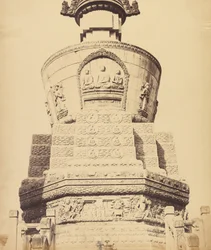 Vista arquitetônica do templo do Lama perto de Pekin, outubro de 1860