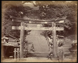 Entrada do santuário de Atago Yama, Edo
