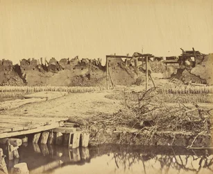 Exterior do Forte Norte mostrando a entrada inglesa 21 de agosto de 1860