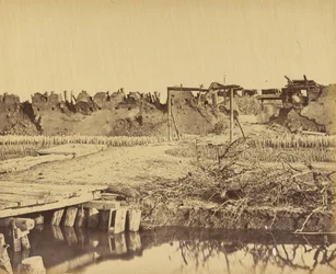 Exterior do forte norte mostrando a entrada inglesa 21 de agosto de 1860