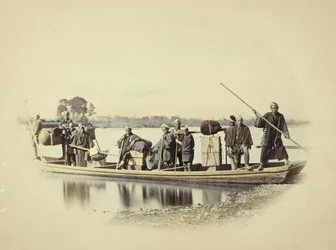 Grupo num barco