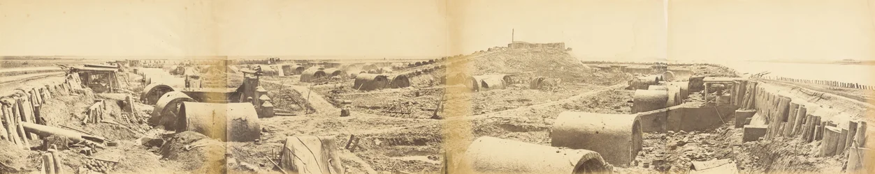 Interior do North Fort Taku após sua captura em 21 de agosto de 1860