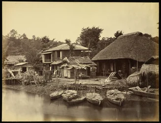 Casa de campo japonesa no riacho Yokohama