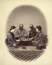 Japoneses a jogar go