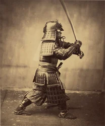 Guerreiro japonês em armadura, 1865-7