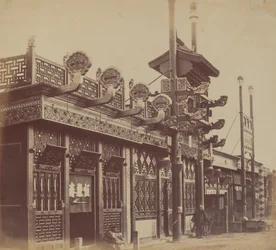 Lojas e rua, cidade chinesa de Pequim, outubro de 1860, 1860.