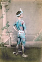 Noivo japonês tatuado betto, Japão, 1882
