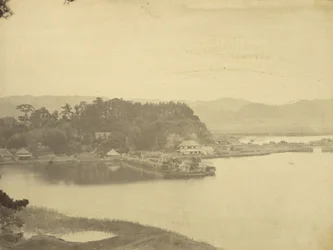 Casa de chá em Kanazawa, Hirakata Bay de Kyurantei