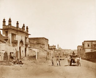 A estrada pela qual o general Sir Henry Havelock entrou na residência, Lucknow