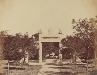 Tumba perto de Palichian, a cena do início do ataque em 21 de setembro de 1860