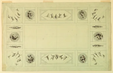 Desenho, Palazzo Quirinale, Roma;, 1812