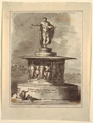 Desenho, Projeto de um monumento para o Foro Bonaparte, Milão, 1800, 1810-20