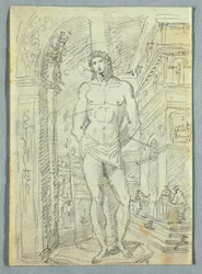 Desenho, Estudos de cabeças e mãos de mulheres e crianças, 1810-20