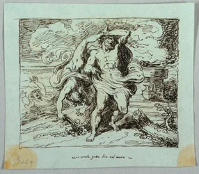 Hércules lança Lichas no mar