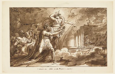 Íris encoraja Príamo a implorar o corpo de Heitor de Aquiles
