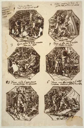 Seis Assuntos Teseu para o Palazzo Gaddi, Forli