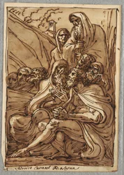 Santo Antônio e os Eremitas, Estudo após Lodovico Carracci