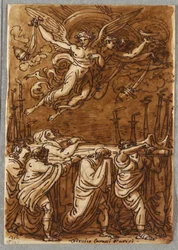 Os apóstolos levando o corpo da Virgem ao túmulo, estudo após Lodovico Carracci