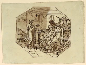 Virgílio lendo o elogio de Marcelo a Lucrécia e Augusto, Palazzo Cavina, Faenza