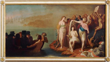Chegada de exilados italianos na França em 1802 (Pintura, início do século XIX)
