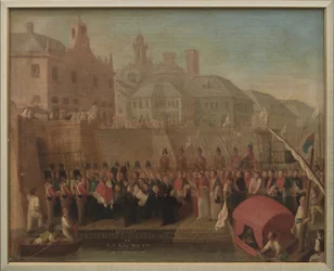 Génova. Visita do Papa Pio VII ao Porto Livre em 5 de maio de 1815.