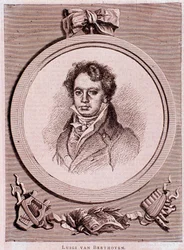 Retrato do compositor alemão Ludwig van Beethoven