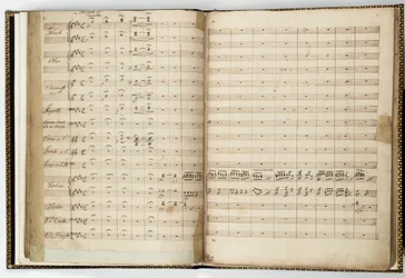 Partitura manuscrita de "Sonho de uma noite de verão", de Felix Mendelssohn