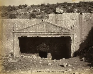 Entrada no túmulo dos judeus, em Jerusalém