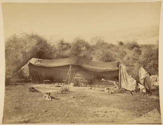 Tenda de beduínos nómadas, Palestina
