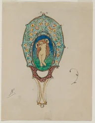 Design para um espelho de mão, c. 1900-1902.