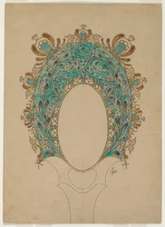 Projetos para um espelho de mão, c. 1900-1902.