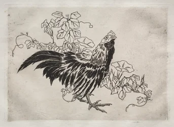 Serviço de Jantar (serviço de Rousseau): Galo e glórias da manhã (nº 25)