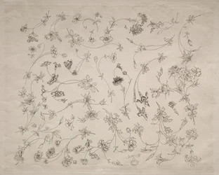 Desenhos de flores para pratos e bordas no. 14, 1872.