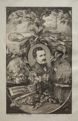 Frontispício para "Novas Obras de Champfleury, Os Amigos da Natureza": Retrato de Champfleury, segundo Gustave Courbet