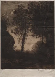 Paisagem: Pôr do sol, depois de Corot