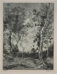 Paisagem, ou O Cavalo Branco, depois de Corot, c. 1858