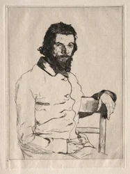 Retrato de Meryon, sentado.