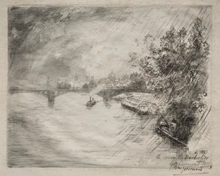 Vista da ponte de Saint-Pères, 1877.