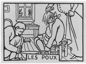 Cabeça de cenoura: " piolho", escrito por Jules Renard ed. Flammarion (ilustração)
